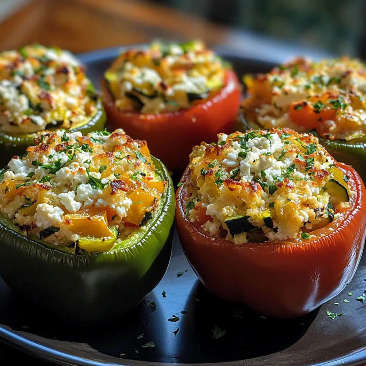 Curated visual reference: Gallery Detail: Easy Zucchini Feta Stuffed Bell Peppers That Wow Every Time